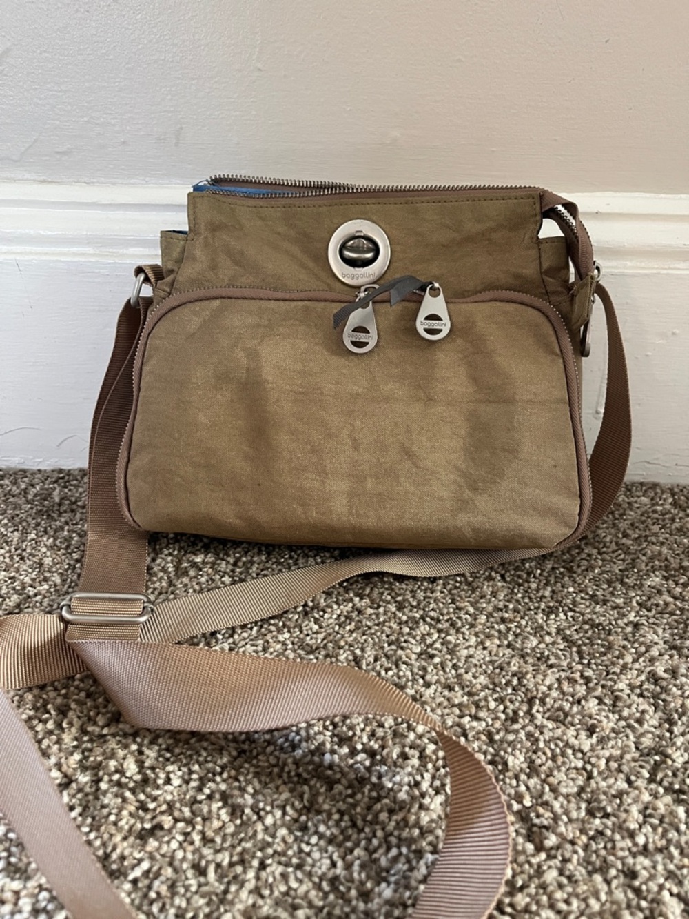 Baggallini Convertible Crossbody Bag in Tan and Brown